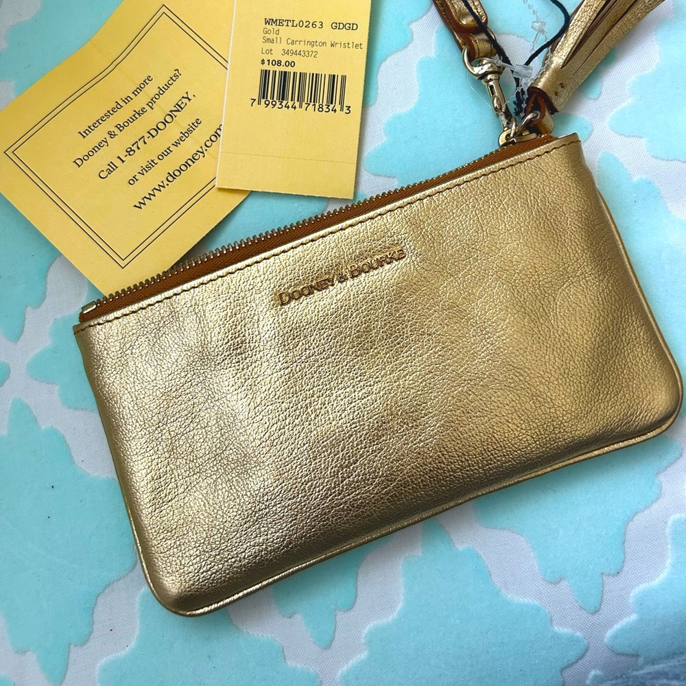 DOONEY & BOURKE Gold Carrington Wristlet